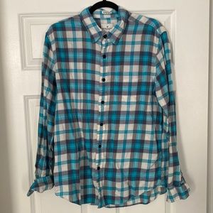 American Eagle Blue and White Flannel